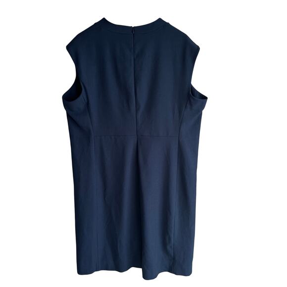 MM Lafleur Women's Aditi Sheath Dress WonderTex Dark Navy Blue 2X - Picture 6 of 12